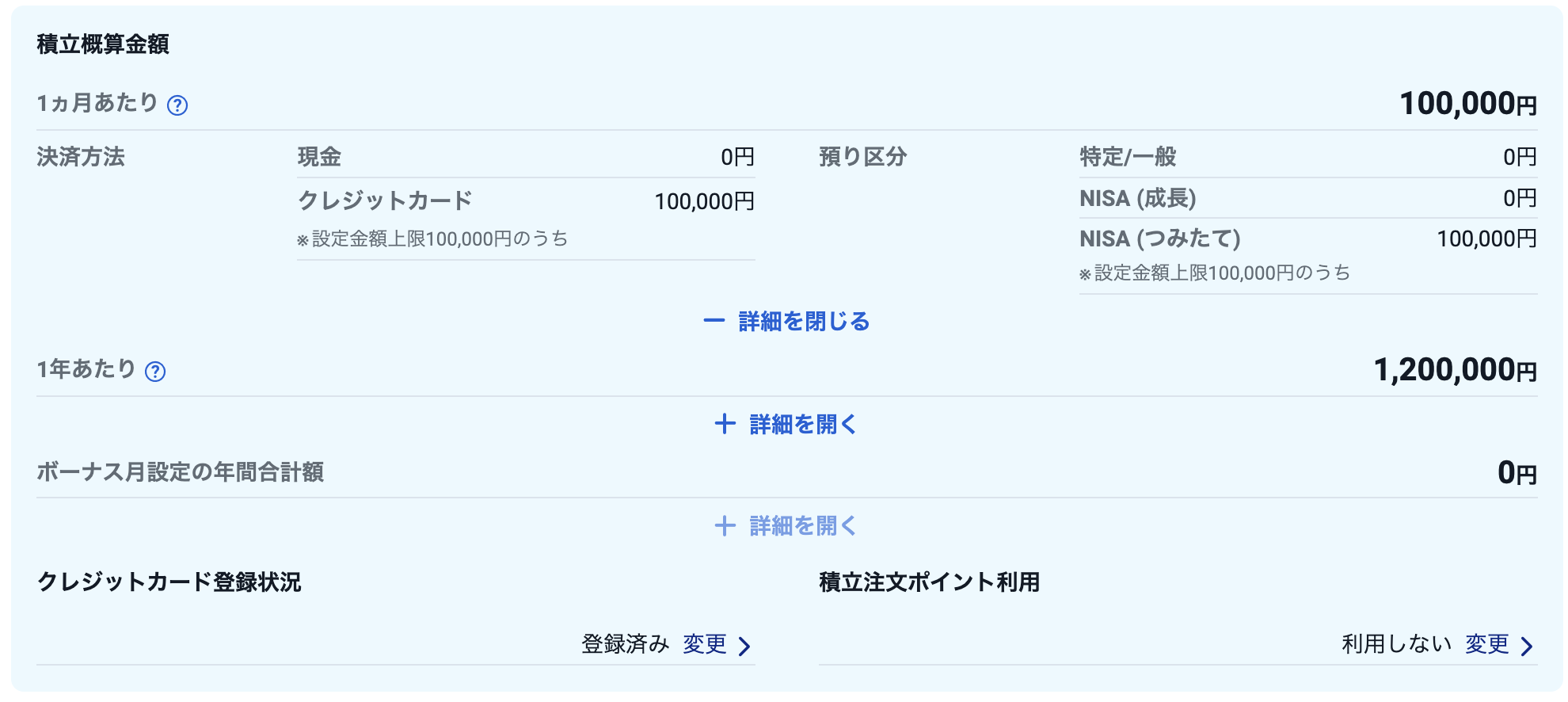 SBI証券　積立設定をすれば基本的に放置できる